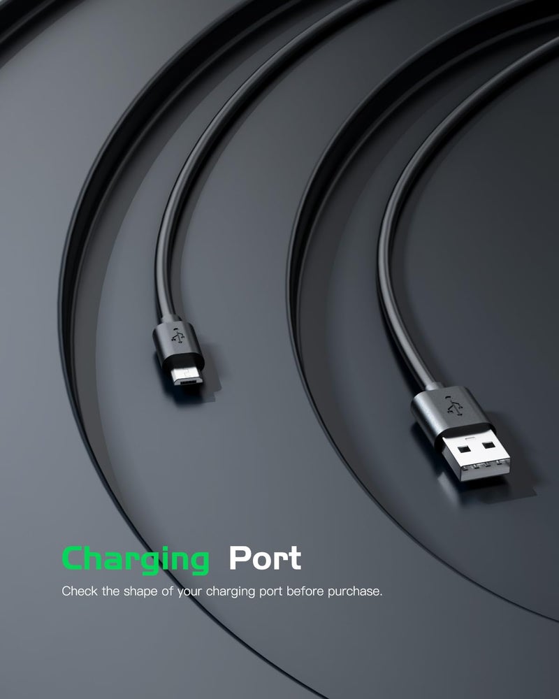 Superer Micro USB Charger Cable Fit for PS4, PlayStation 4, PS4 Slim, PS4 Pro, DualShock 4, Xbox One S X, Elite Series 1 Wireless Controller, Fit for Android Phones - Image 2